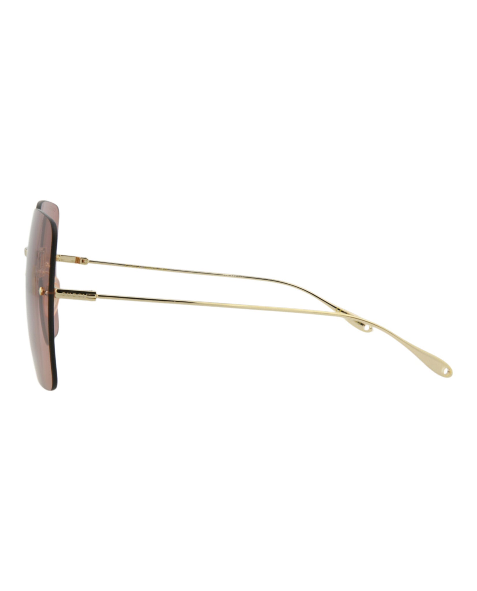 Gucci Womens Square/Rectangle Gold Gold Red Fashion Designer Eyewear