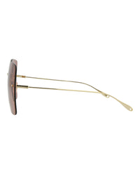 Gucci Womens Square/Rectangle Gold Gold Red Fashion Designer Eyewear
