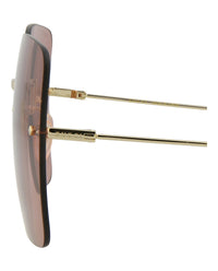 Gucci Womens Square/Rectangle Gold Gold Red Fashion Designer Eyewear