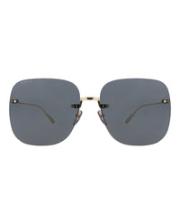 Gucci Gucci Womens Square/Rectangle Gold Gold Grey Fashion Designer Eyewear