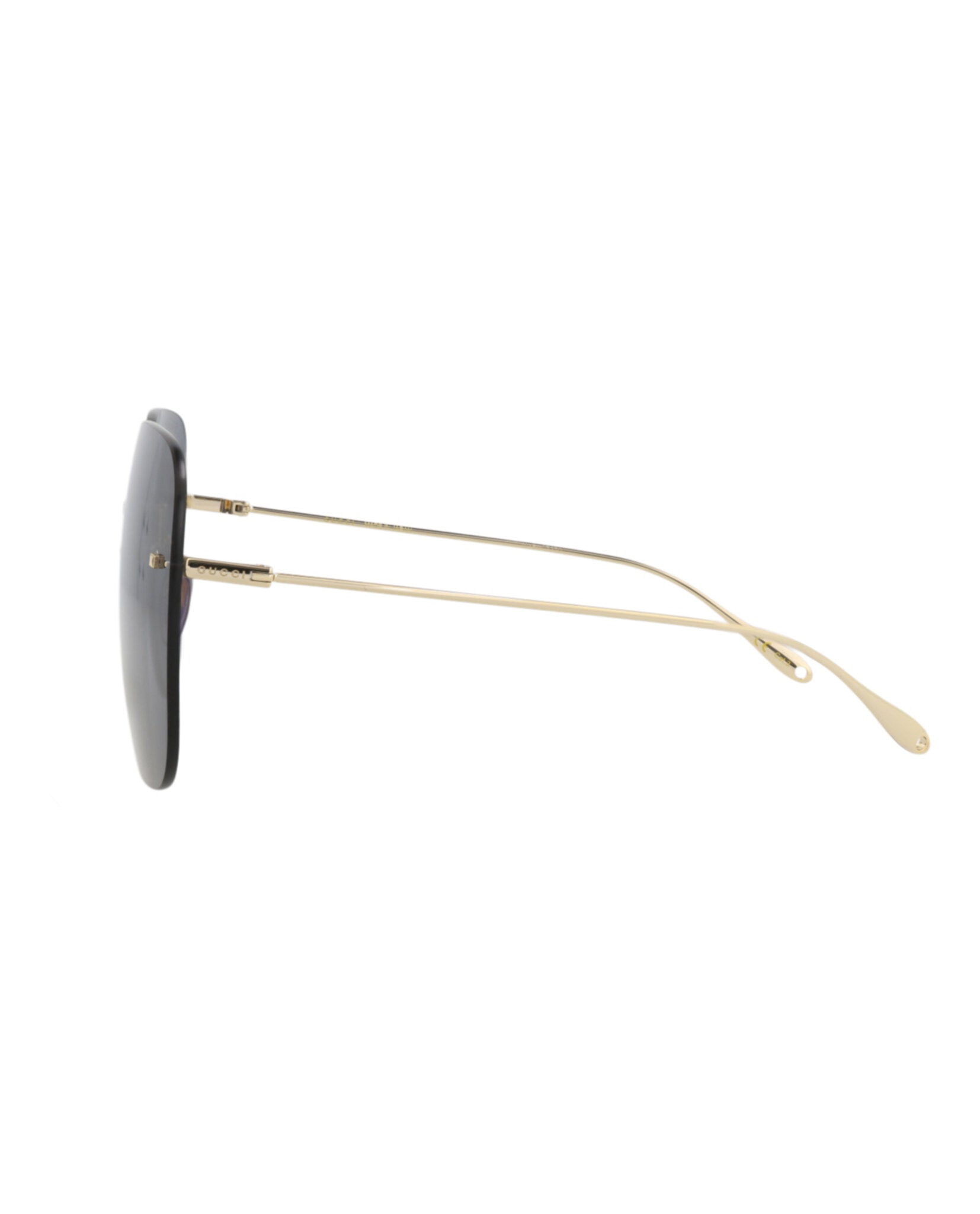 Gucci Gucci Womens Square/Rectangle Gold Gold Grey Fashion Designer Eyewear