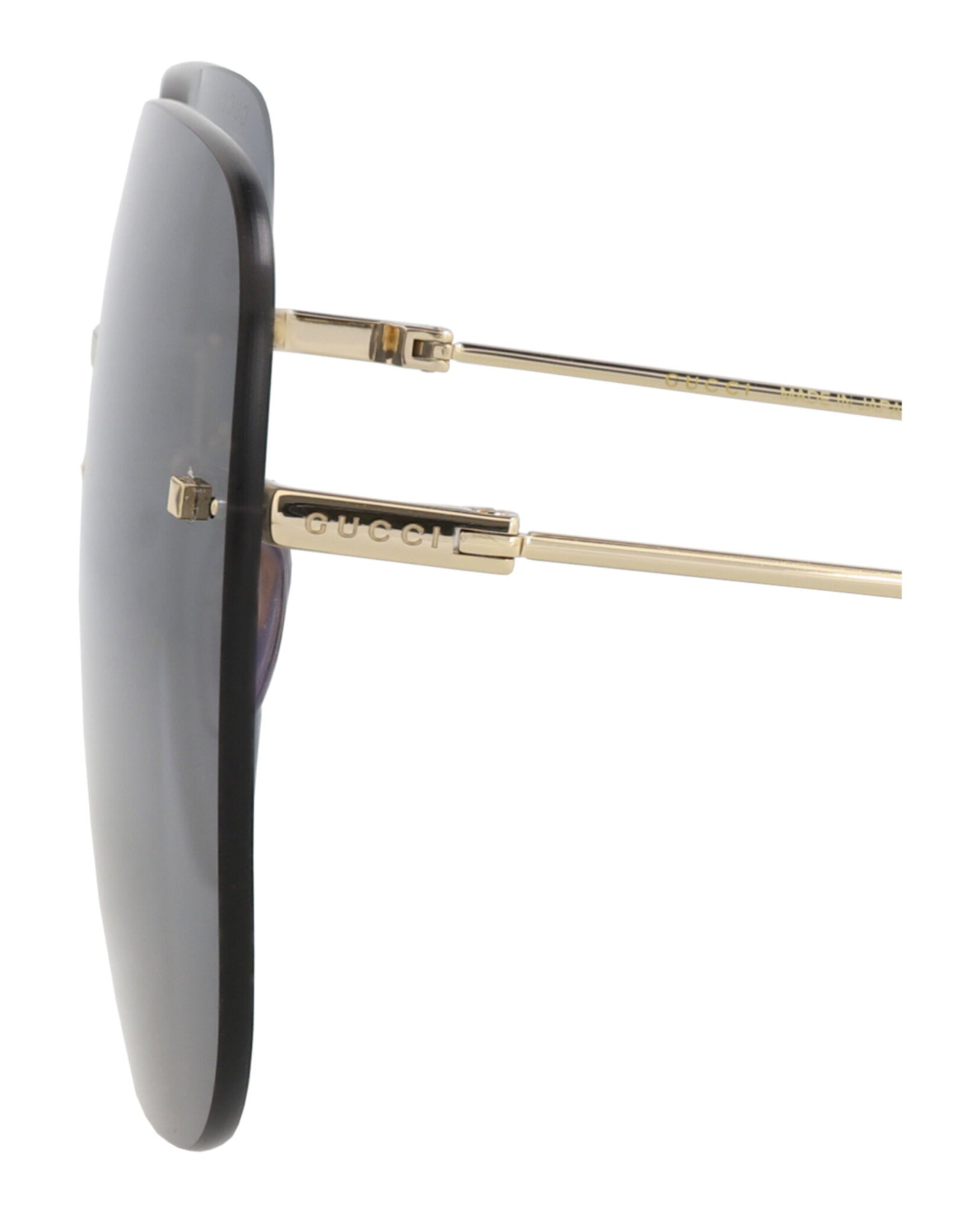 Gucci Gucci Womens Square/Rectangle Gold Gold Grey Fashion Designer Eyewear