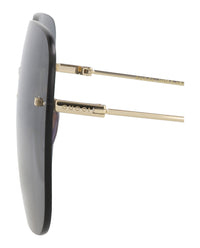 Gucci Gucci Womens Square/Rectangle Gold Gold Grey Fashion Designer Eyewear