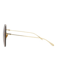 Gucci Gucci Womens Square/Rectangle Gold Gold Brown Fashion Designer Eyewear