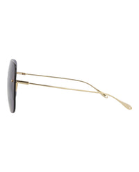 Gucci Womens Square/Rectangle Gold Gold Blue Fashion Designer Eyewear