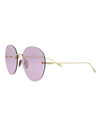 Gucci Womens Round/Oval Gold Gold Pink Fashion Designer Eyewear