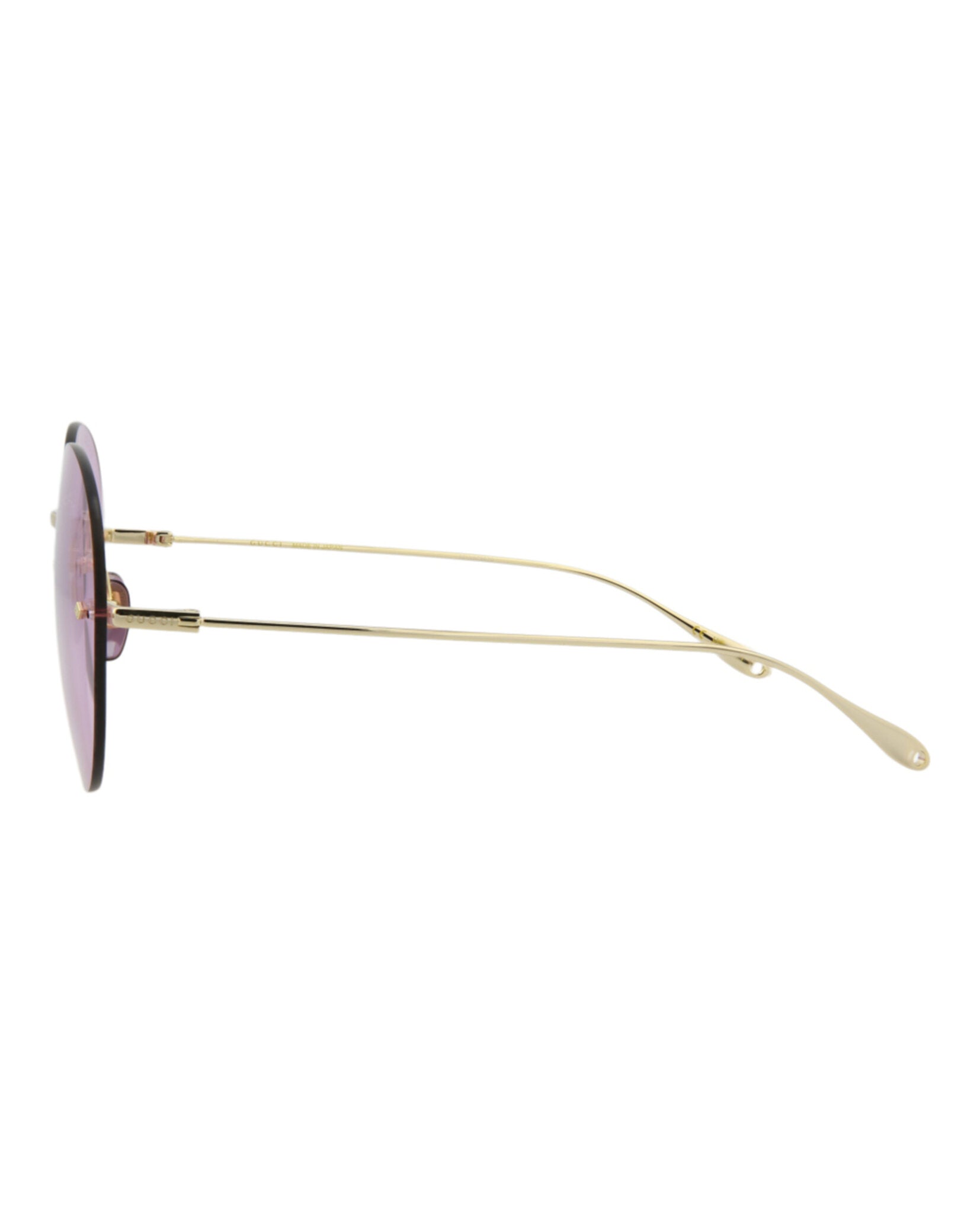 Gucci Womens Round/Oval Gold Gold Pink Fashion Designer Eyewear