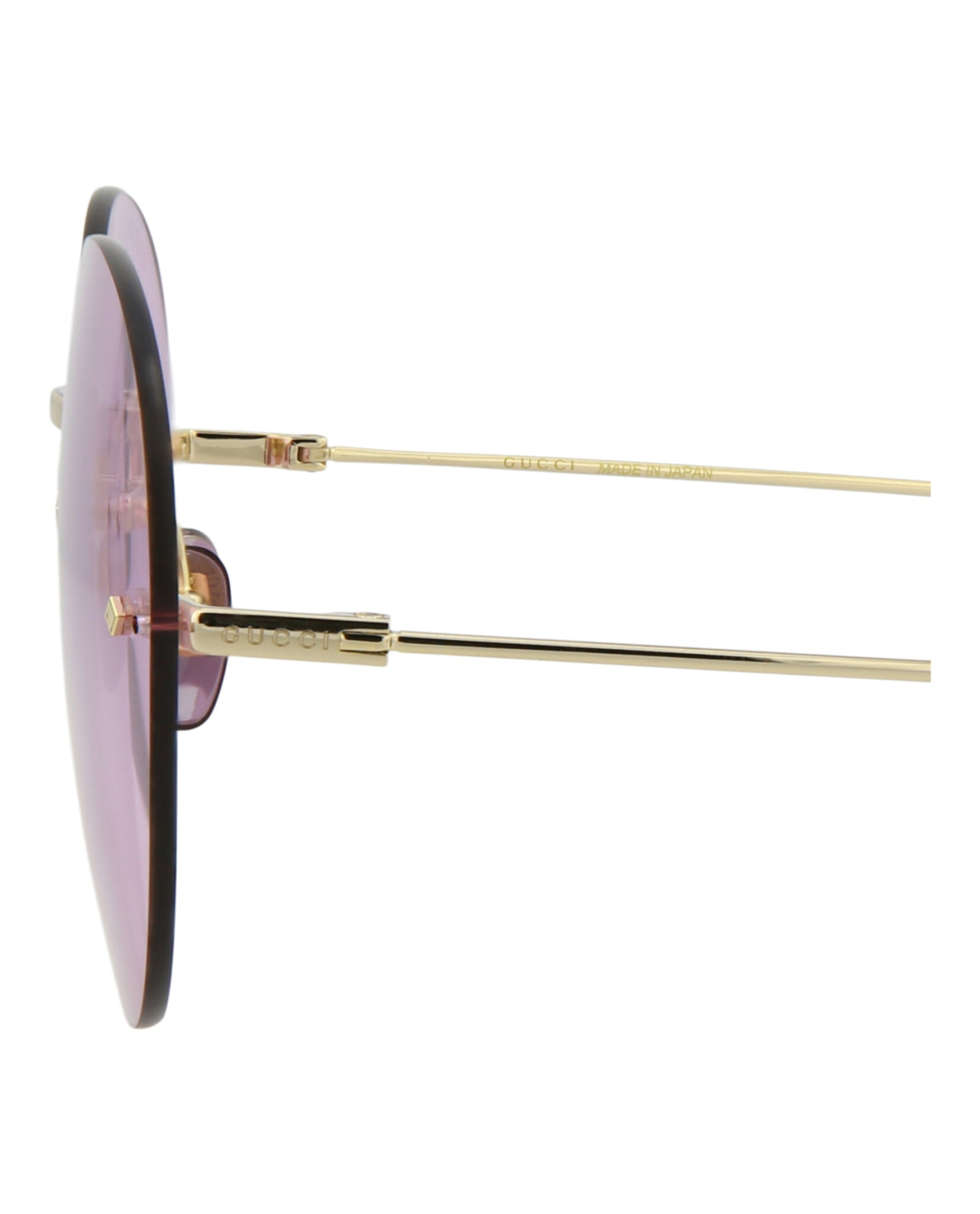 Gucci Womens Round/Oval Gold Gold Pink Fashion Designer Eyewear