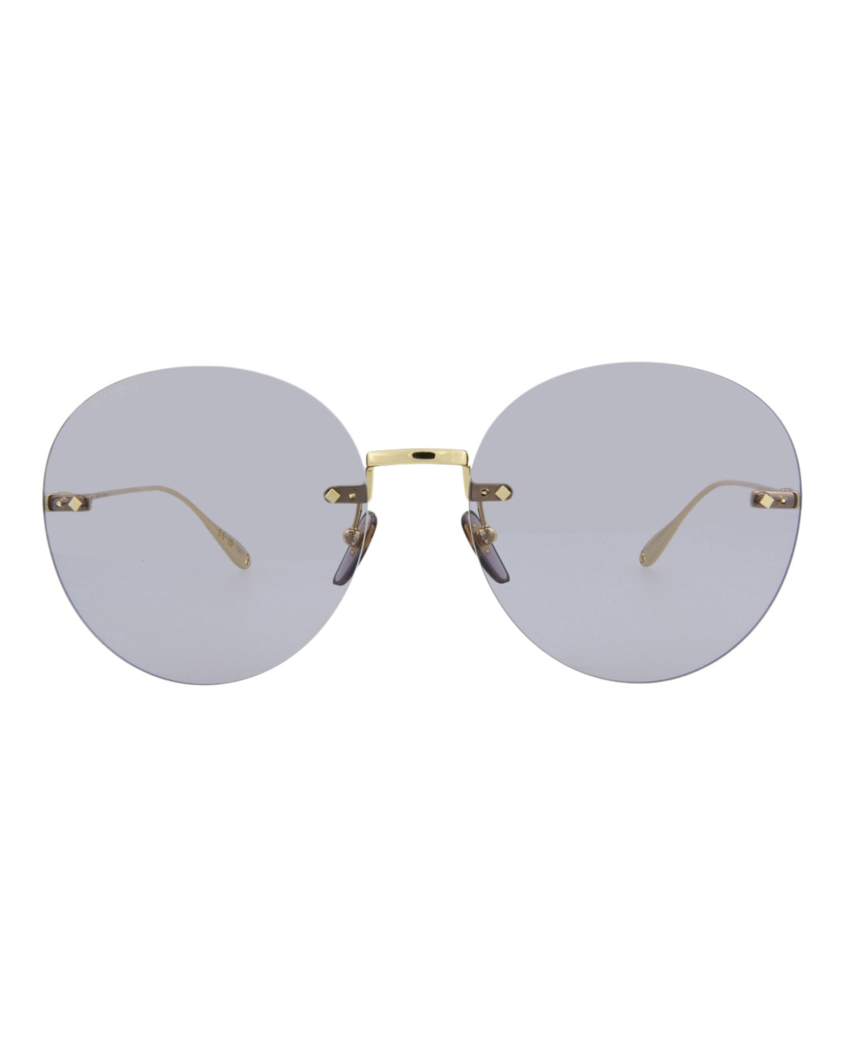 Gucci Womens Round/Oval Gold Gold Violet Fashion Designer Eyewear