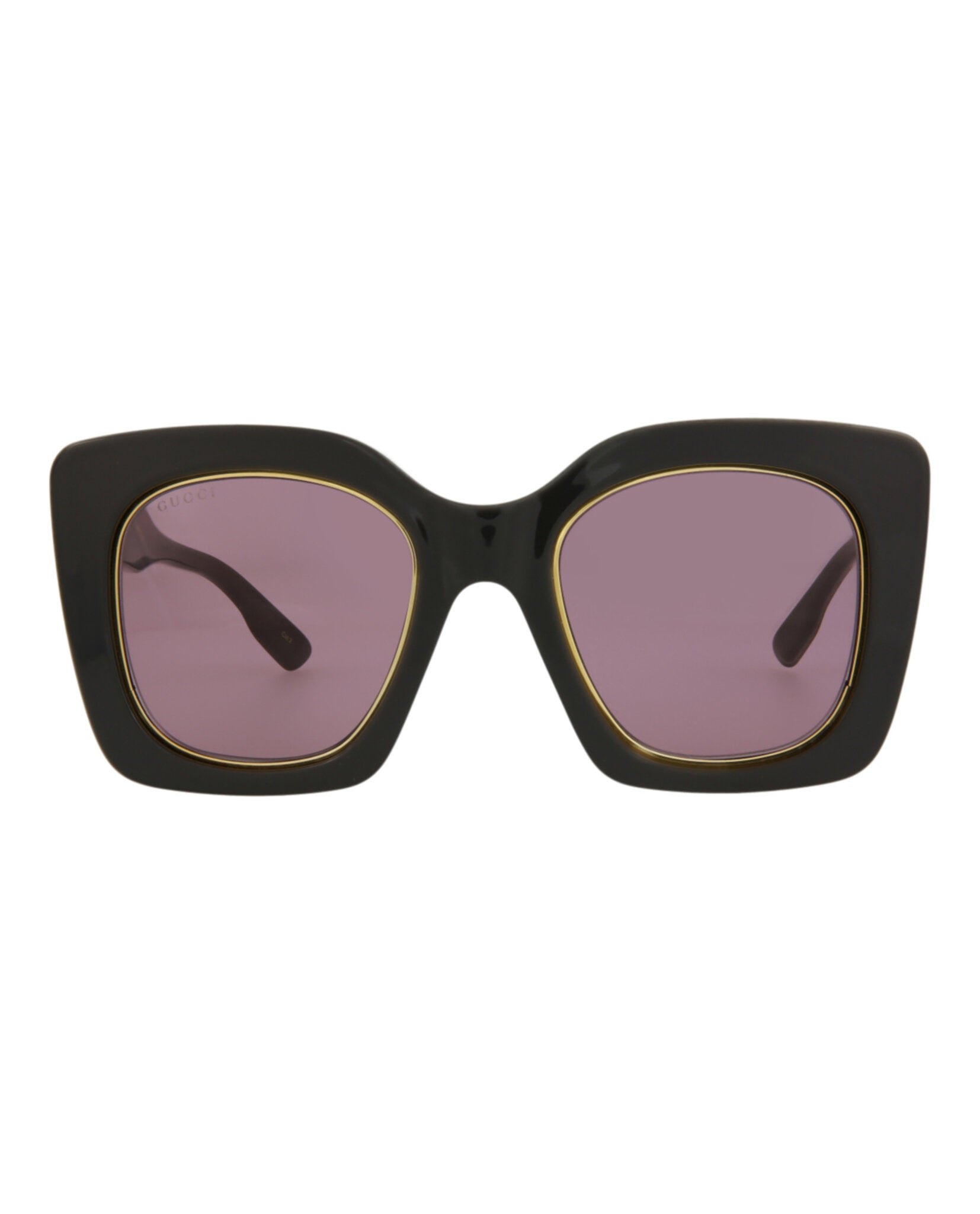 Gucci Womens Square/Rectangle Grey Grey Violet Fashion Designer Eyewear