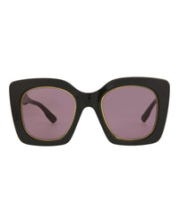 Gucci Womens Square/Rectangle Grey Grey Violet Fashion Designer Eyewear