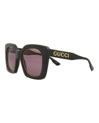 Gucci Womens Square/Rectangle Grey Grey Violet Fashion Designer Eyewear