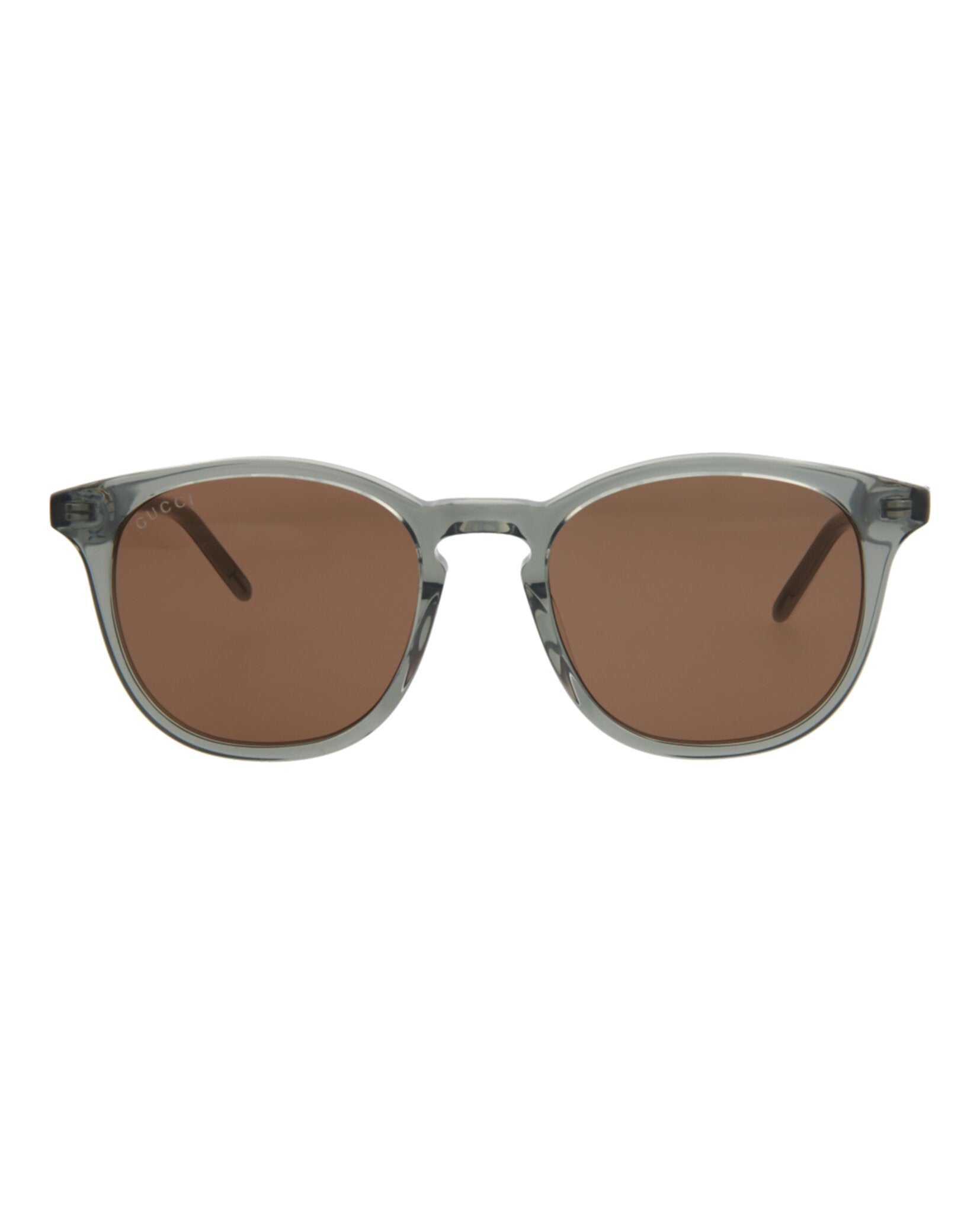 Gucci Mens Round/Oval Grey Grey Brown Fashion Designer Eyewear