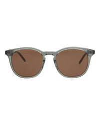 Gucci Mens Round/Oval Grey Grey Brown Fashion Designer Eyewear