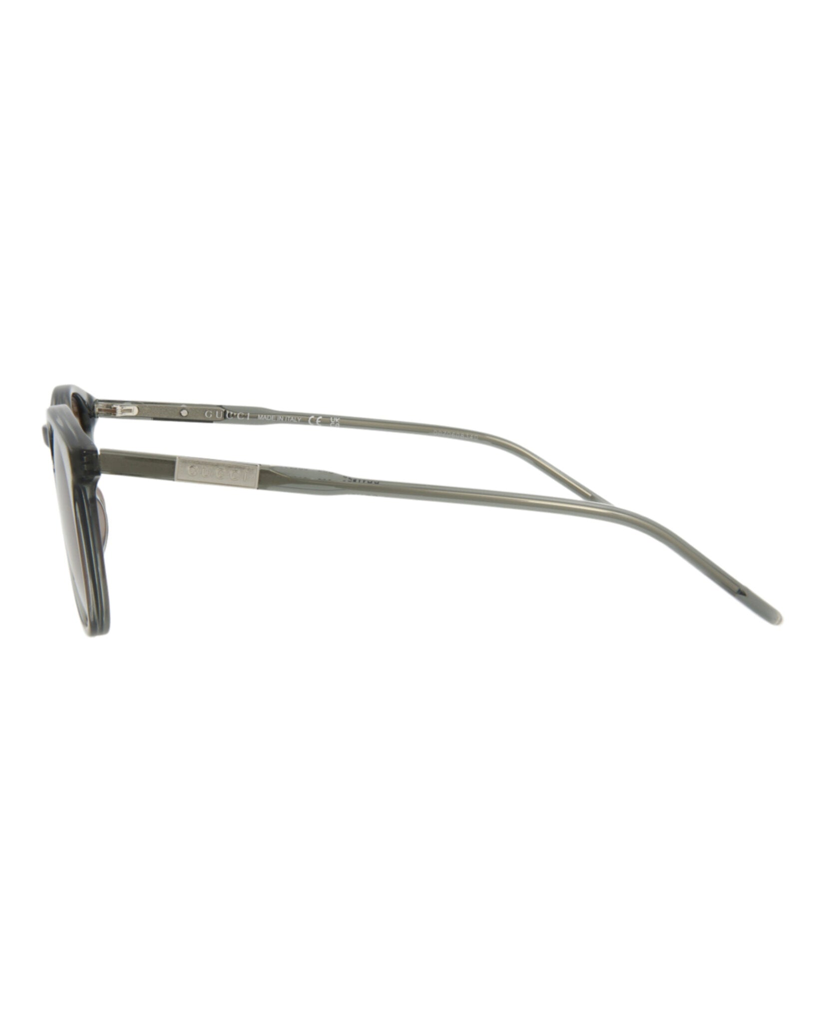 Gucci Mens Round/Oval Grey Grey Brown Fashion Designer Eyewear