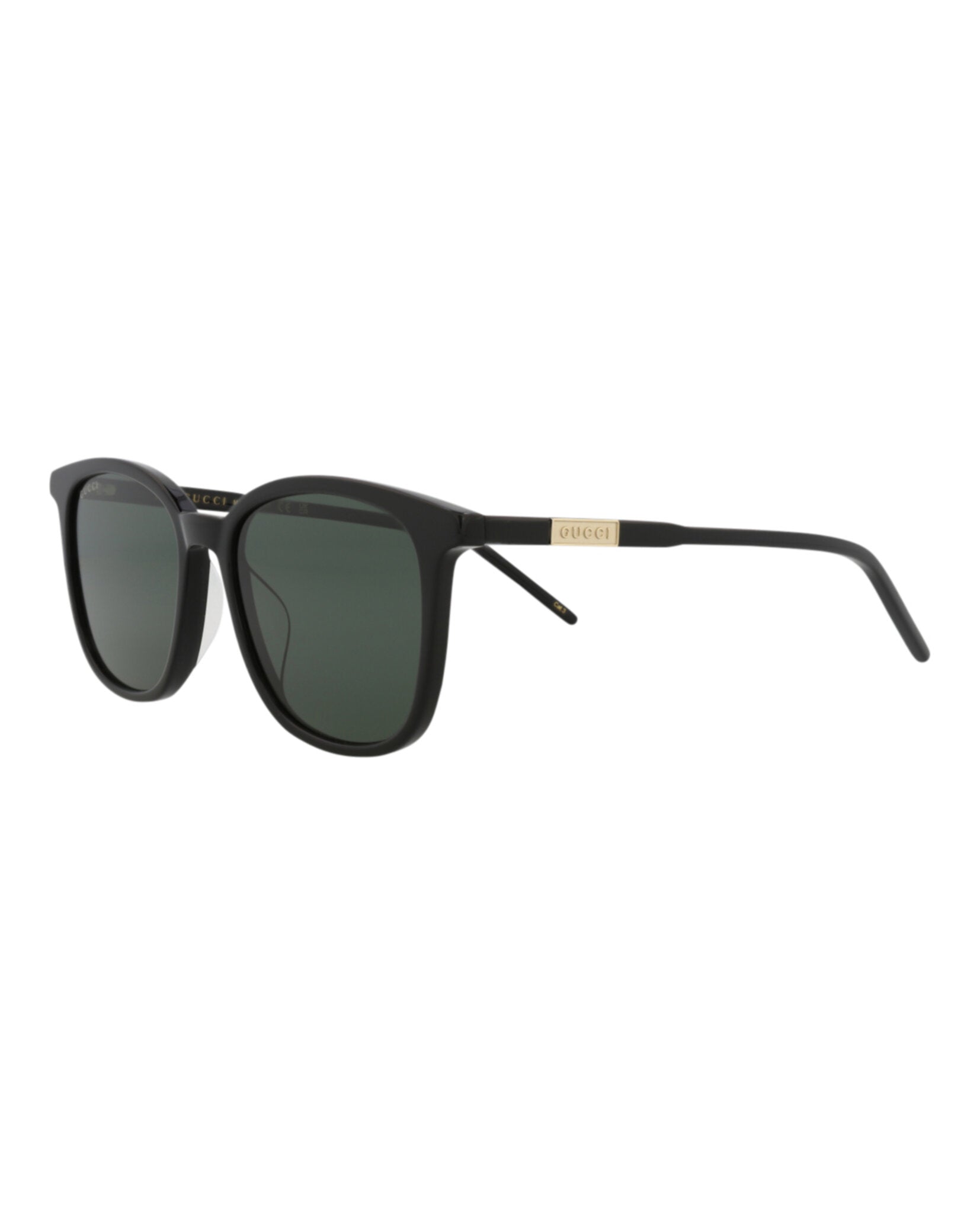 Gucci Mens Round/Oval Black Black Green Fashion Designer Eyewear