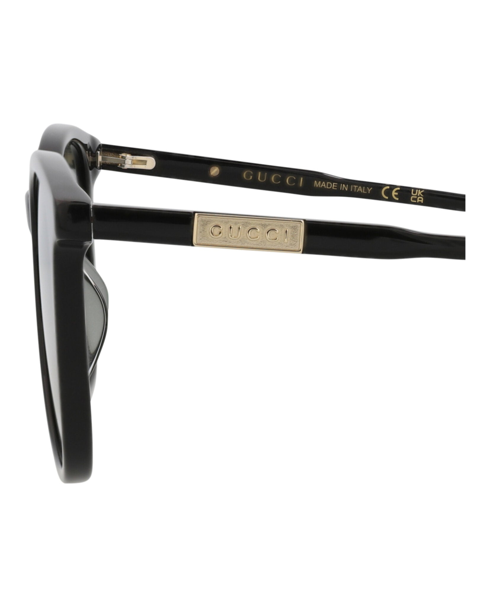 Gucci Mens Round/Oval Black Black Green Fashion Designer Eyewear