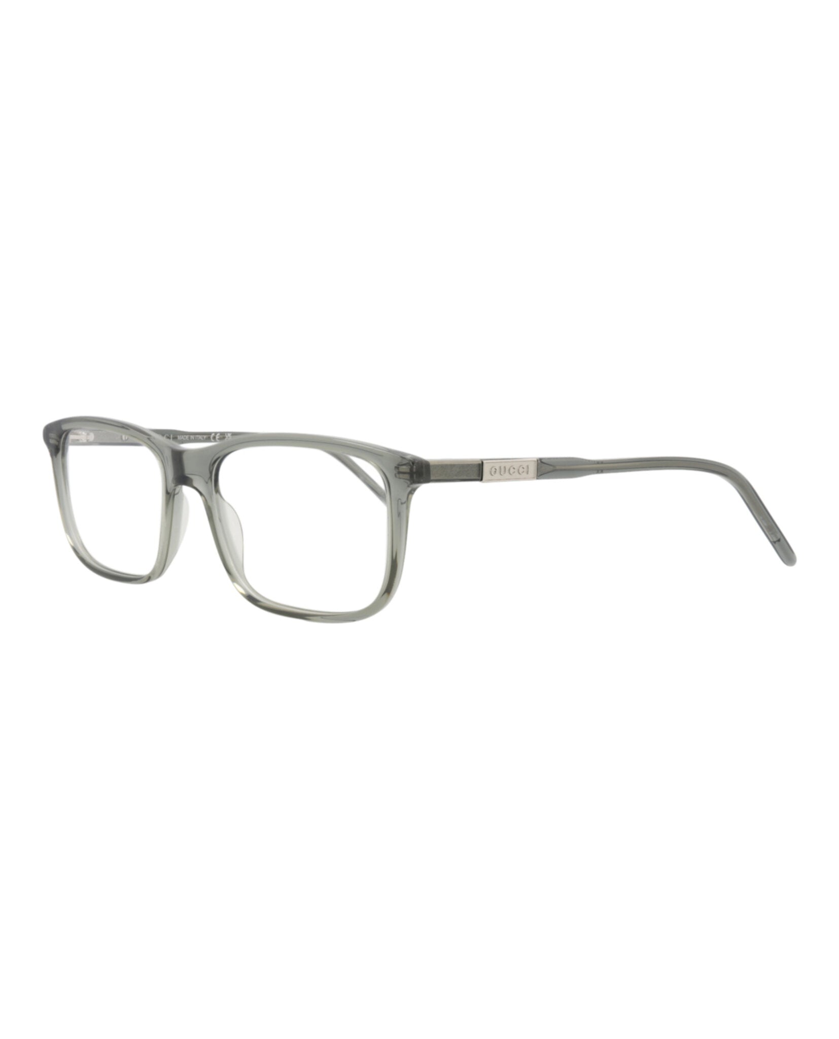 Gucci Gucci Mens Square/Rectangle Grey Grey Transparent Fashion Designer Eyewear