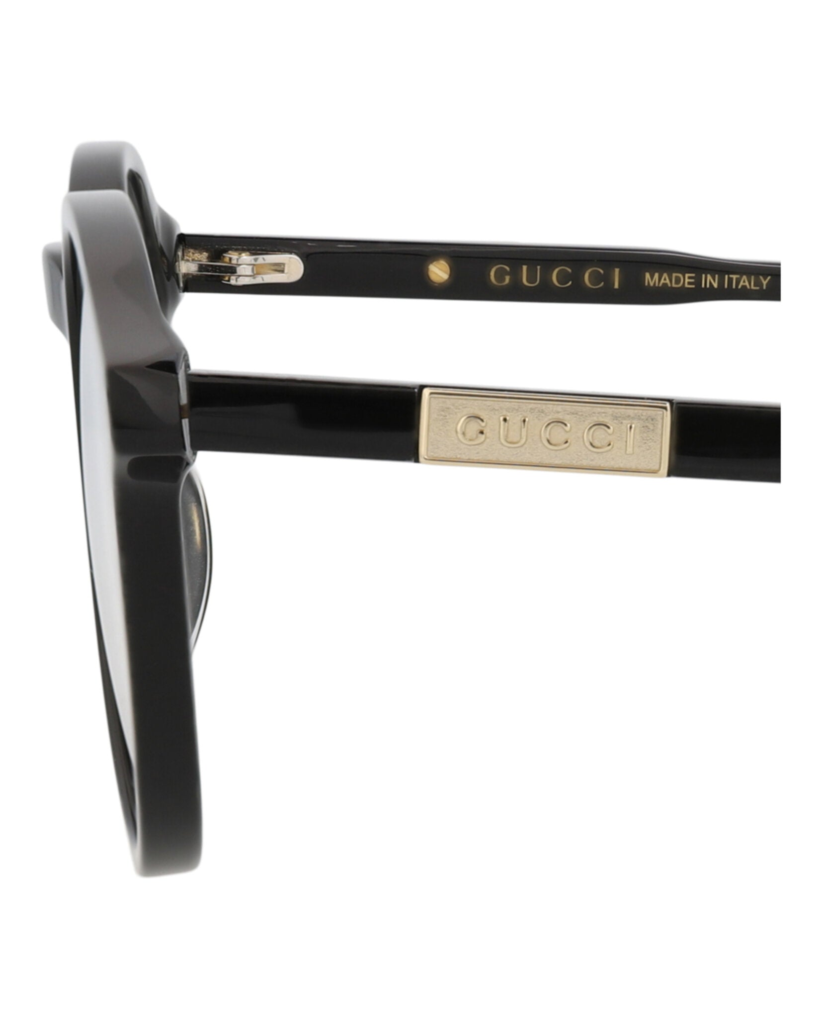 Gucci Mens Round/Oval Black Black Transparent Fashion Designer