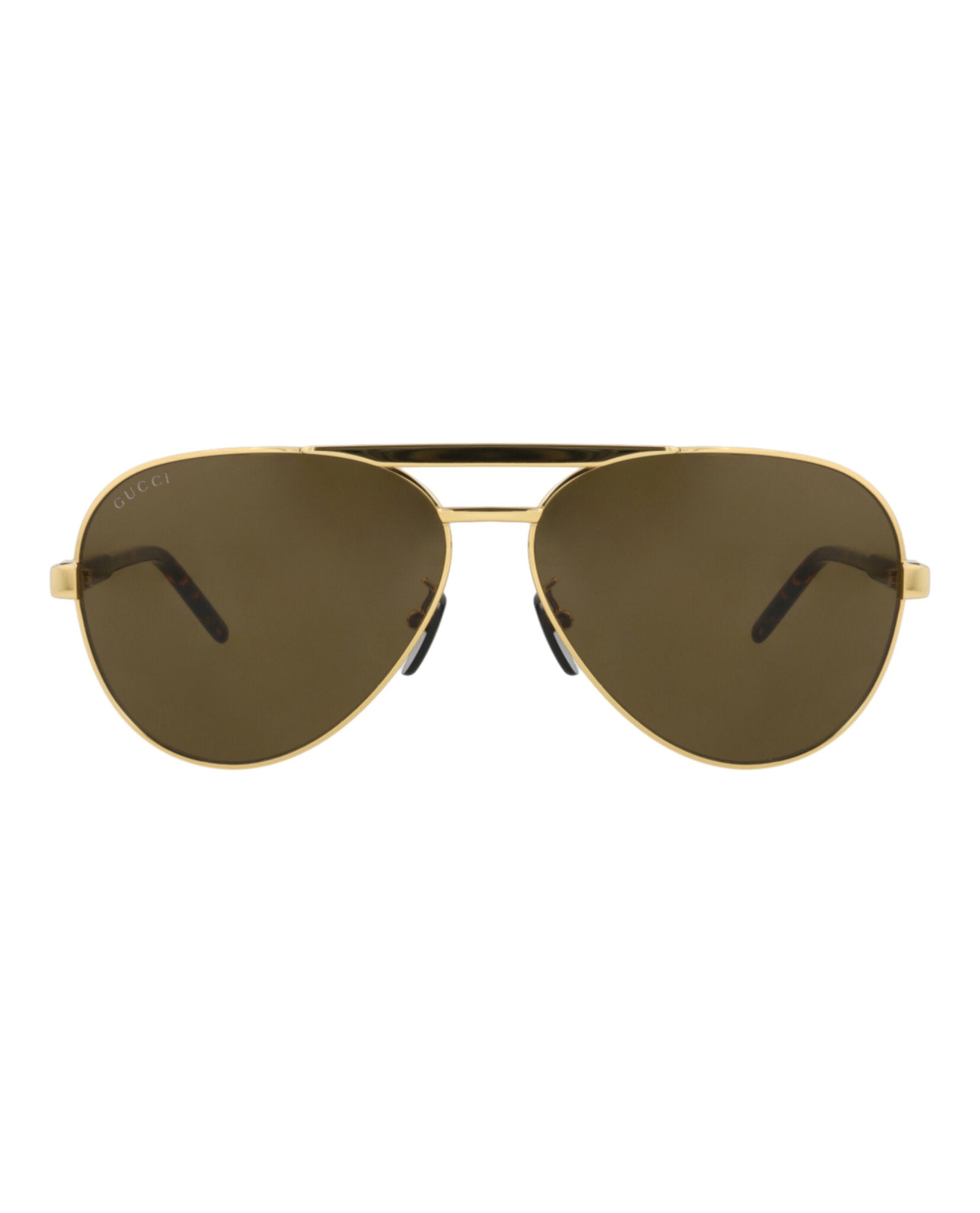 Gucci Gucci Mens Aviator Gold Havana Brown Fashion Designer Eyewear