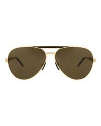 Gucci Gucci Mens Aviator Gold Havana Brown Fashion Designer Eyewear