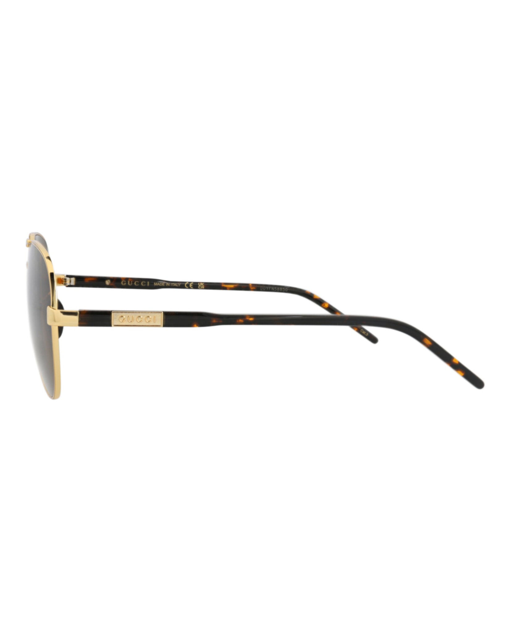 Gucci Gucci Mens Aviator Gold Havana Brown Fashion Designer Eyewear