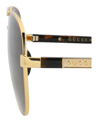 Gucci Gucci Mens Aviator Gold Havana Brown Fashion Designer Eyewear