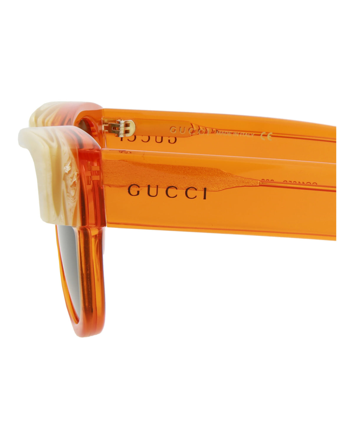 Gucci Gucci Mens Round/Oval Orange Orange Green Fashion Designer Eyewear
