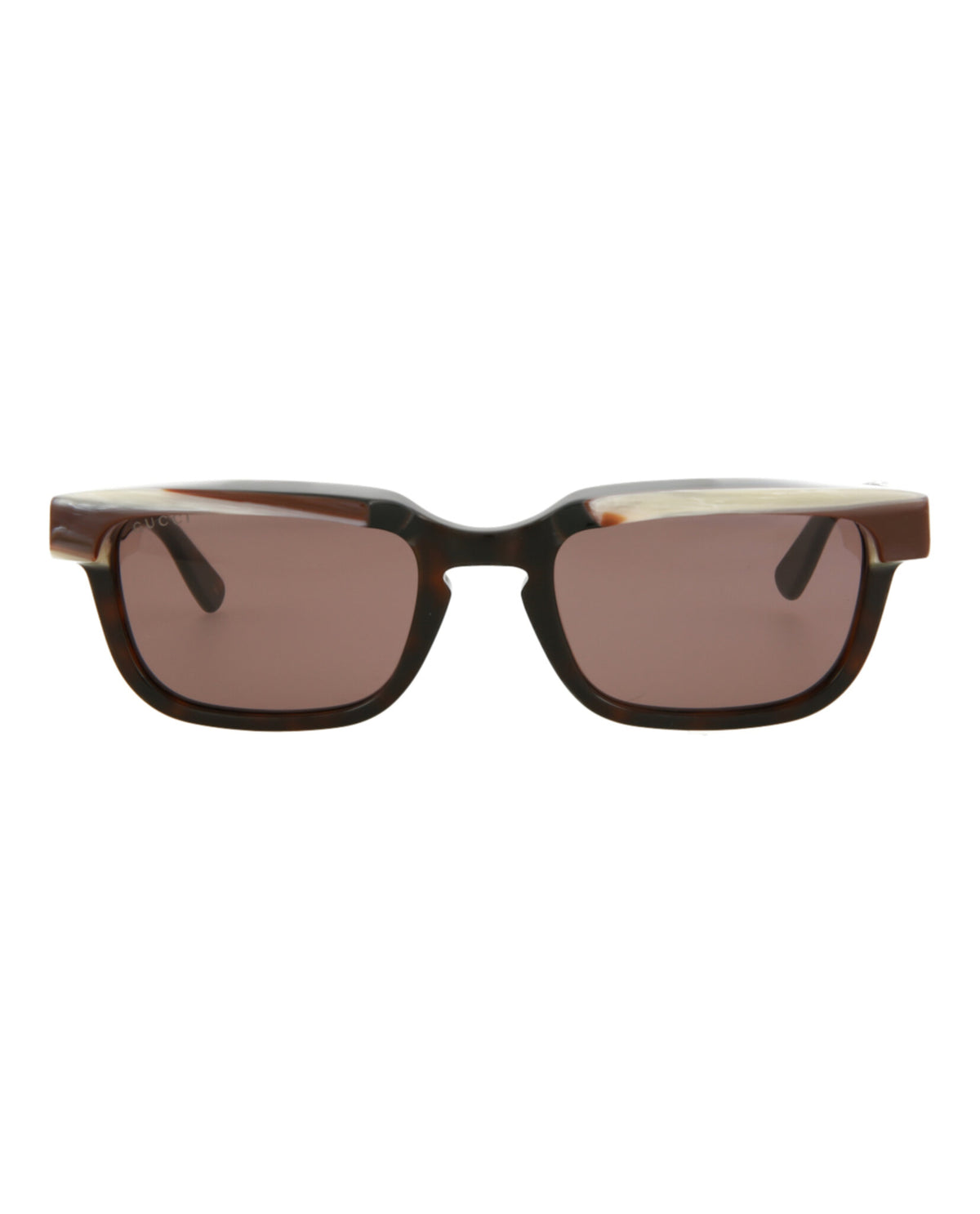 Gucci Gucci Mens Square/Rectangle Havana Havana Brown Fashion Designer Eyewear