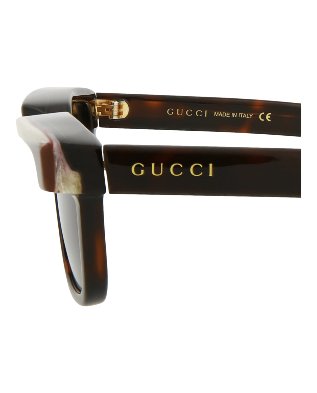 Gucci Gucci Mens Square/Rectangle Havana Havana Brown Fashion Designer Eyewear