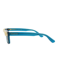 Gucci Mens Square/Rectangle Blue Blue Brown Fashion Designer Eyewear