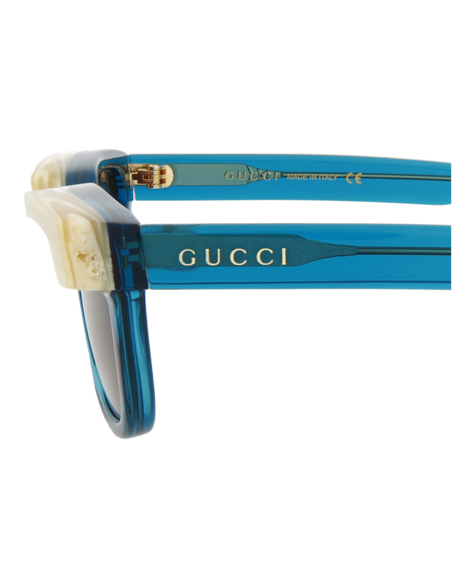 Gucci Mens Square/Rectangle Blue Blue Brown Fashion Designer Eyewear