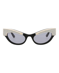 Gucci Womens Cat Eye Black Black Violet Fashion Designer Eyewear