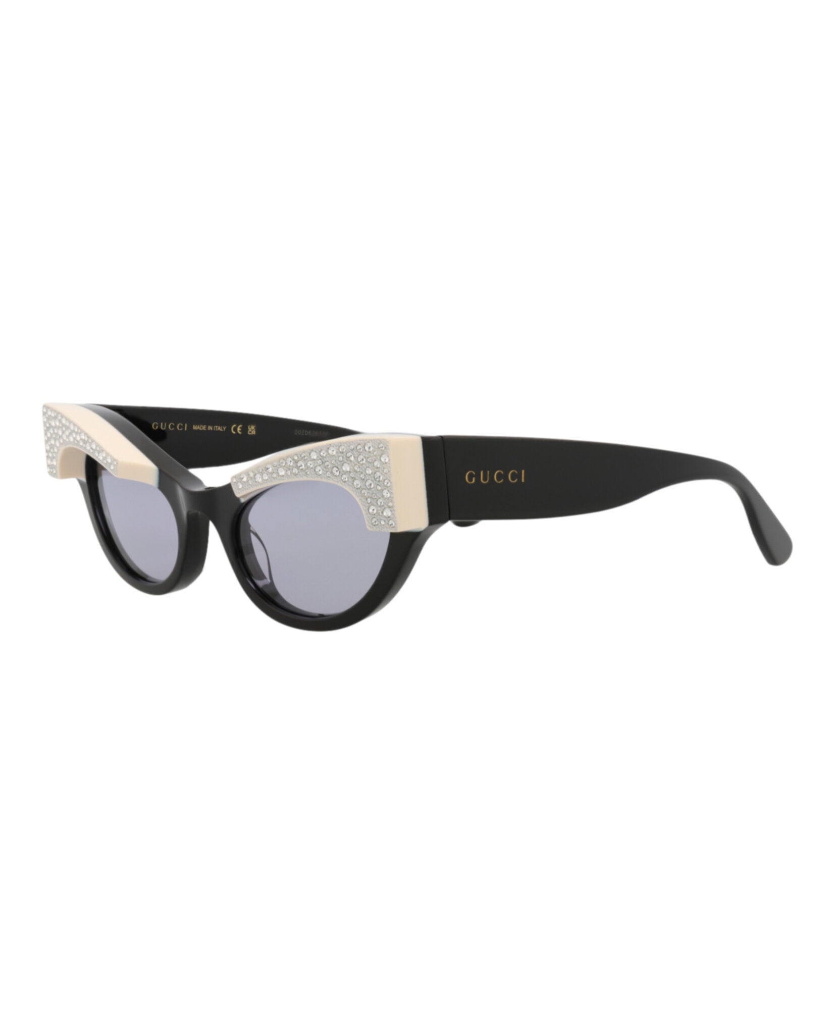 Gucci Womens Cat Eye Black Black Violet Fashion Designer Eyewear