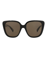 Gucci Womens Cat Eye Black Black Brown Fashion Designer Eyewear