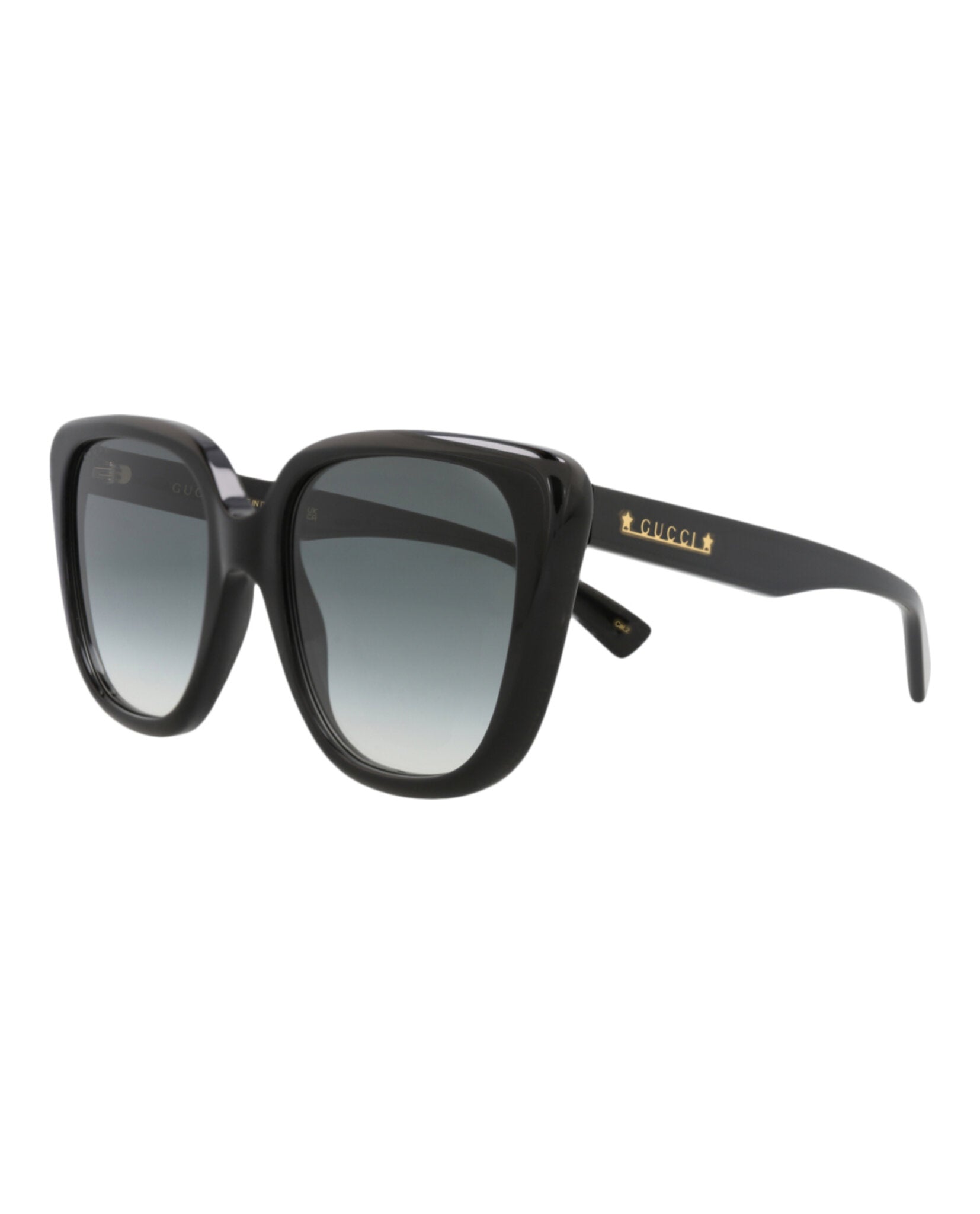 Gucci Gucci Womens Cat Eye Black Black Grey Fashion Designer Eyewear
