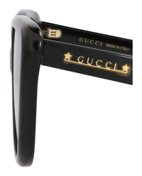 Gucci Gucci Womens Cat Eye Black Black Grey Fashion Designer Eyewear