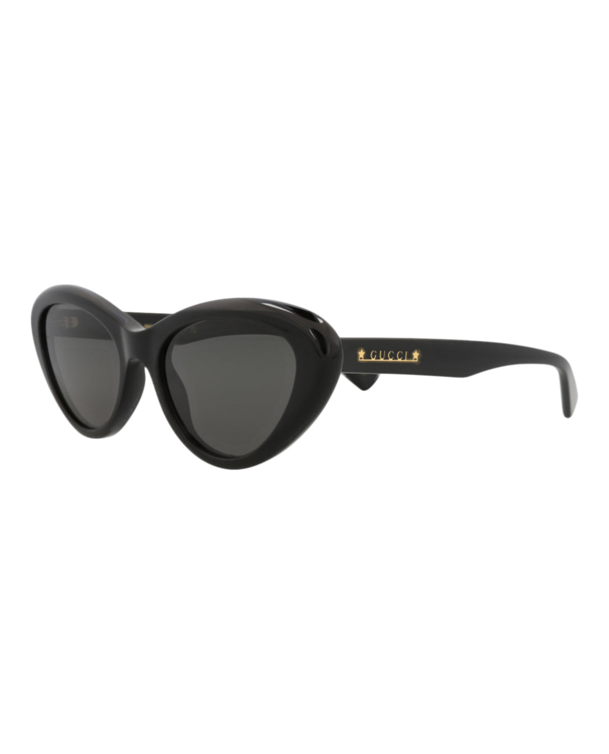 Gucci Womens Cat Eye Black Black Grey Fashion Designer Eyewear