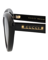 Gucci Womens Cat Eye Black Black Grey Fashion Designer Eyewear