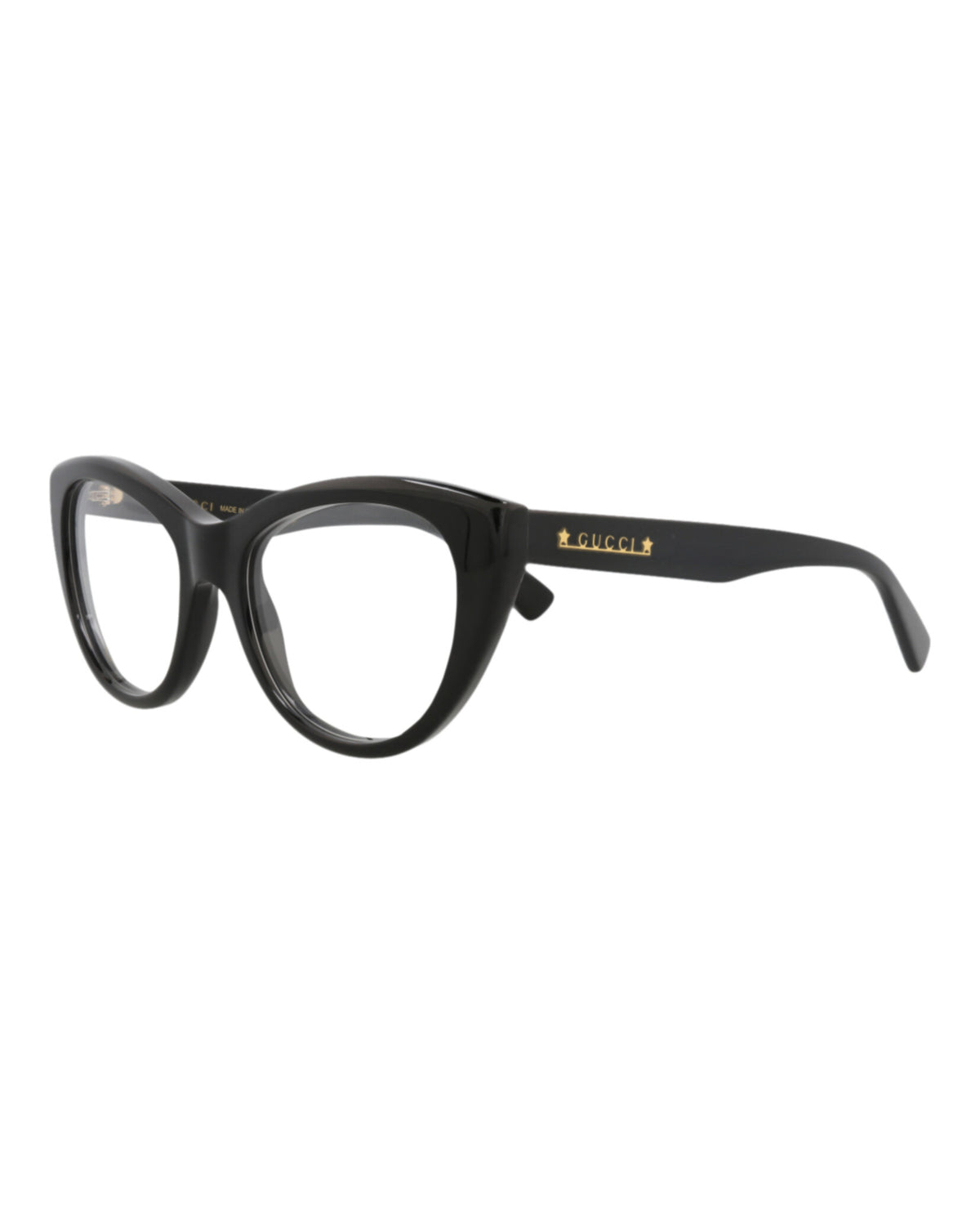 Gucci Womens Cat Eye Black Black Transparent Fashion Designer Eyewear