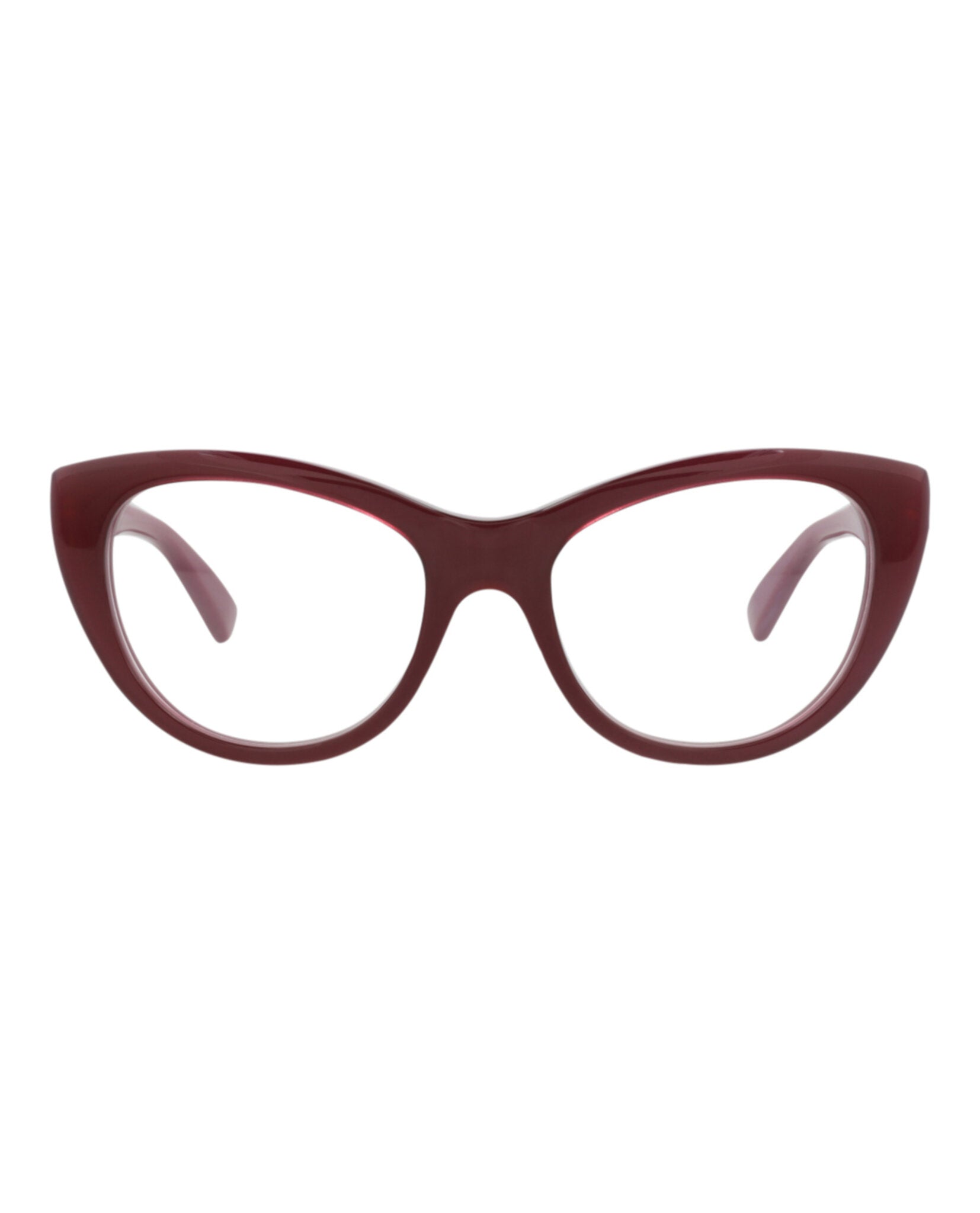 Gucci Gucci Womens Cat Eye Burgundy Burgundy Transparent Fashion Designer Eyewear