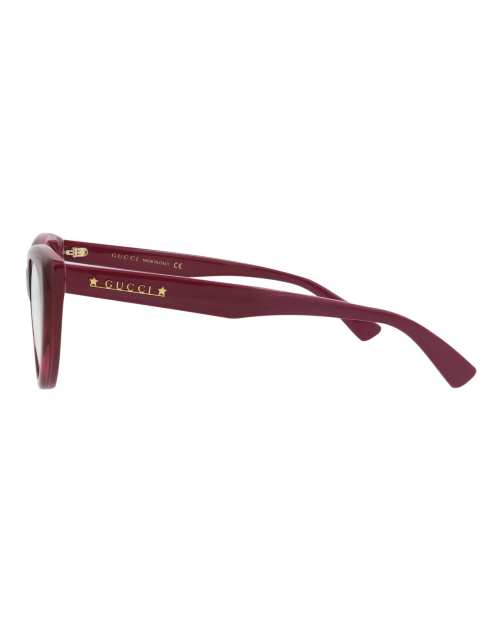 Gucci Gucci Womens Cat Eye Burgundy Burgundy Transparent Fashion Designer Eyewear