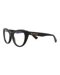 Gucci Womens Cat Eye Black Black Transparent Fashion Designer Eyewear