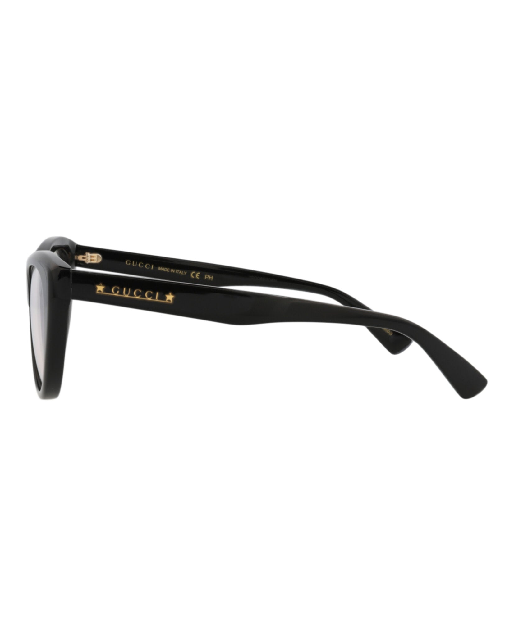 Gucci Womens Cat Eye Black Black Transparent Fashion Designer Eyewear