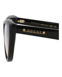 Gucci Womens Cat Eye Black Black Transparent Fashion Designer Eyewear