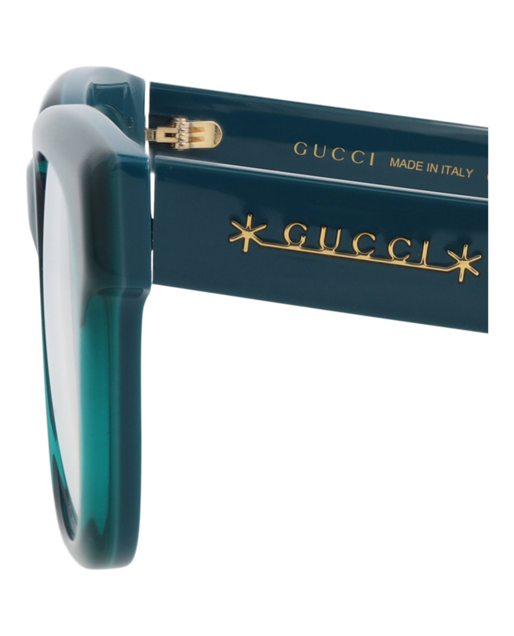 Gucci Gucci Mens Square/Rectangle Blue Blue Transparent Fashion Designer Eyewear