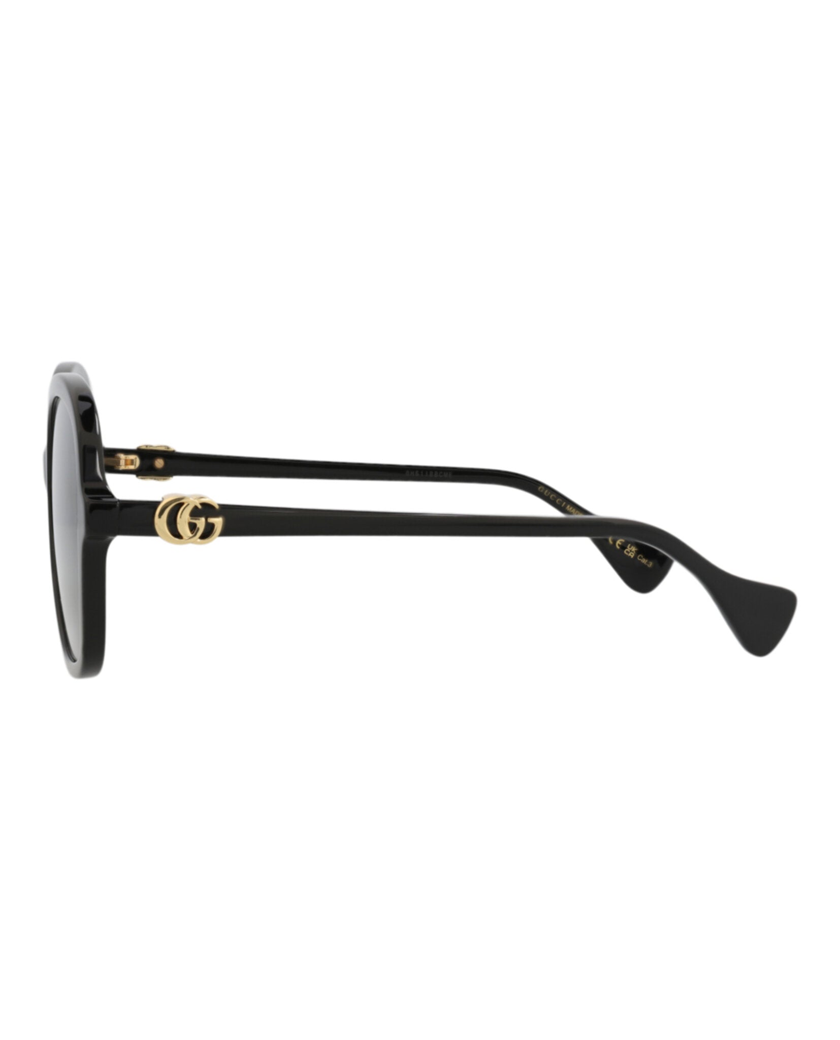 Gucci Gucci Womens Round/Oval Black Black Grey Fashion Designer Eyewear