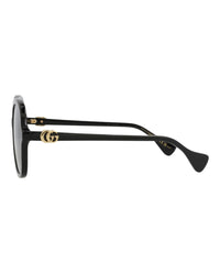 Gucci Gucci Womens Round/Oval Black Black Grey Fashion Designer Eyewear