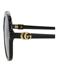 Gucci Gucci Womens Round/Oval Black Black Grey Fashion Designer Eyewear