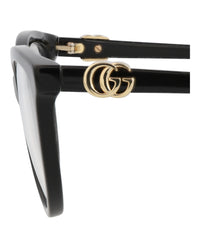 Gucci Gucci Womens Cat Eye Black Black Transparent Fashion Designer Eyewear